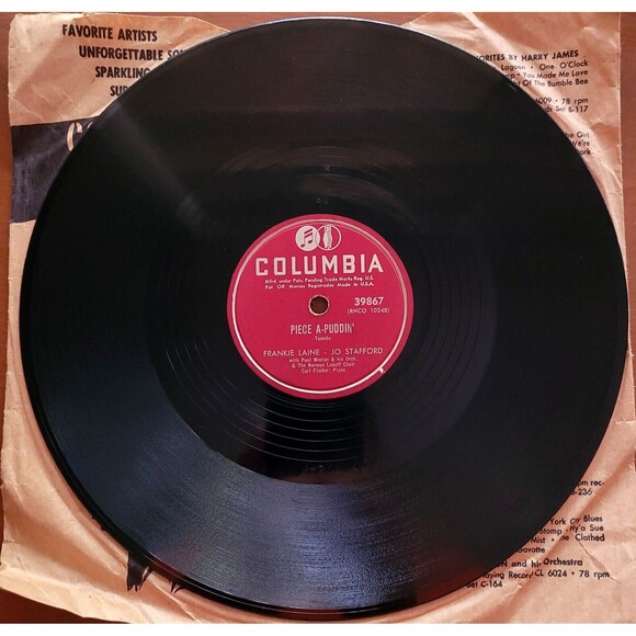 Frankie Laine Jo Stafford 78 Setting The Woods On Fire / Piece A-Puddin' E- - Picture 3 of 4